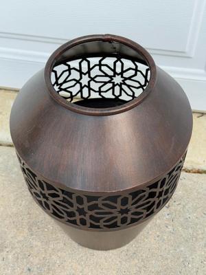 LOT 138A: Home Decor - Decorative Mirror & Metal Vase