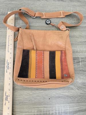 LOT 139B: Y2K Gianni Patchwork Purse, Brown Mudd Shoulder Bag & The Sak Striped Handbag