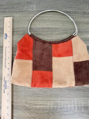 LOT 139B: Y2K Gianni Patchwork Purse, Brown Mudd Shoulder Bag & The Sak Striped Handbag