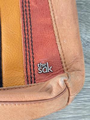 LOT 139B: Y2K Gianni Patchwork Purse, Brown Mudd Shoulder Bag & The Sak Striped Handbag