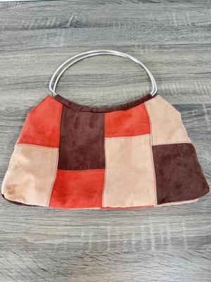 LOT 139B: Y2K Gianni Patchwork Purse, Brown Mudd Shoulder Bag & The Sak Striped Handbag