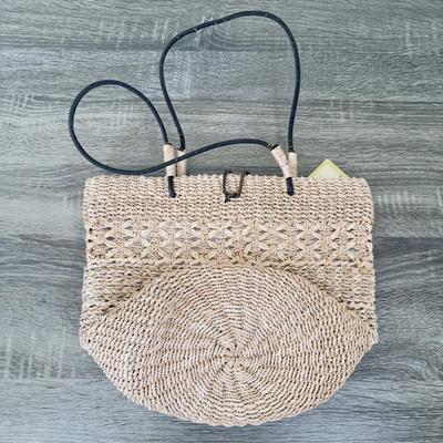 LOT 140B: Escada Rockin' Rio Lined Canvas Tote & Cherokee Woven Bag w/ Tag