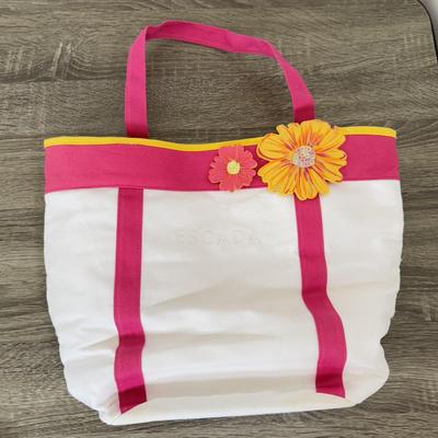 LOT 140B: Escada Rockin' Rio Lined Canvas Tote & Cherokee Woven Bag w/ Tag