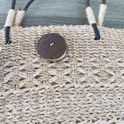 LOT 140B: Escada Rockin' Rio Lined Canvas Tote & Cherokee Woven Bag w/ Tag