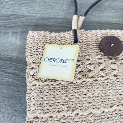 LOT 140B: Escada Rockin' Rio Lined Canvas Tote & Cherokee Woven Bag w/ Tag