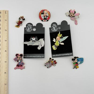 LOT 152J: Disney Trading Pins - Mickey & Minnie in Prop Plane, Minnie as Tinkerbell, Computer Programmer Mickey & More