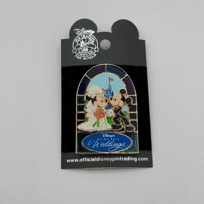 LOT 153J: Disney Mickey & Minnie Trading Pins - Mickey Proposing, Disney Fairy Tale Weddings & Valentine’s Day