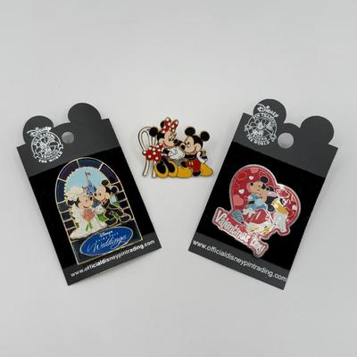 LOT 153J: Disney Mickey & Minnie Trading Pins - Mickey Proposing, Disney Fairy Tale Weddings & Valentine’s Day
