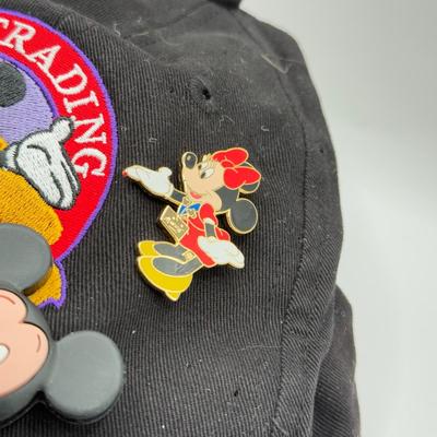 LOT 154B: Walt Disney World Pin Trading Hat w/ Collection of Disney Trading Pins