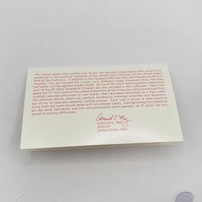 LOT 155B: 2007 United States Mint Silver Proof Set