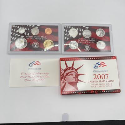 LOT 155B: 2007 United States Mint Silver Proof Set