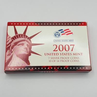 LOT 155B: 2007 United States Mint Silver Proof Set