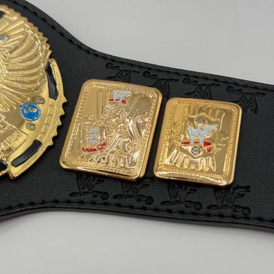 LOT 156J: 2001 Officially Licensed World Wrestling Federation WWF Mini Championship Belt w/ WWF Attitude Sleeve