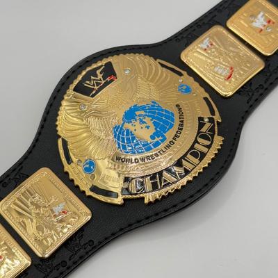 LOT 156J: 2001 Officially Licensed World Wrestling Federation WWF Mini Championship Belt w/ WWF Attitude Sleeve