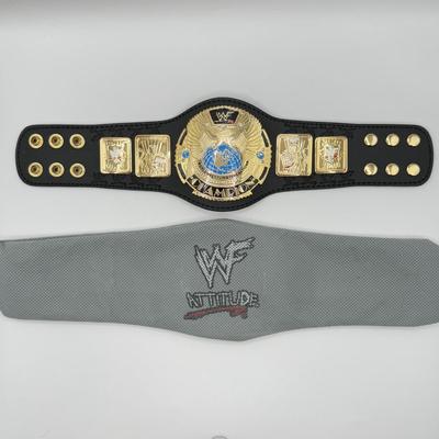 LOT 156J: 2001 Officially Licensed World Wrestling Federation WWF Mini Championship Belt w/ WWF Attitude Sleeve