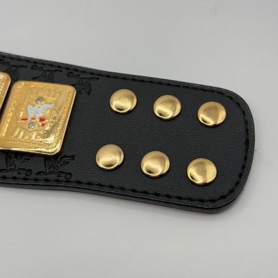 LOT 156J: 2001 Officially Licensed World Wrestling Federation WWF Mini Championship Belt w/ WWF Attitude Sleeve