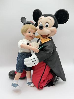 LOT 162B: Vintage Disney “A Hug for Mickey” Ashton Drake Galleries Porcelain Doll Set