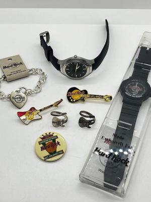 LOT 204: Hard Rock Cafe Collection Including 2 Sterling Rings