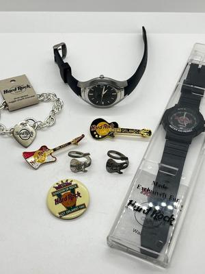 LOT 204: Hard Rock Cafe Collection Including 2 Sterling Rings