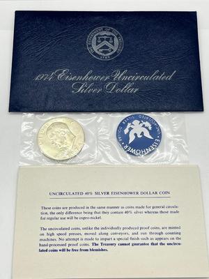 LOT 205J: 1974 Eisenhower Uncirculated Silver Dollar