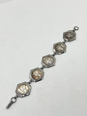 LOT 212J: 1940's Mercury Dime Bracelet