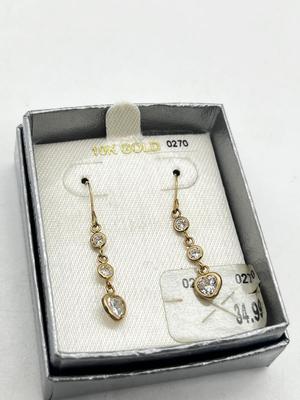 LOT 219J: 10K Yellow Gold Earrings-.99 GTW