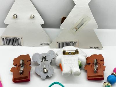 LOT 222J: Assorted Children's and Christmas Jewelry and Accessories: Barbie, Tweety Bird, WWF and More