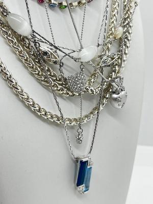LOT 225J: Beautiful Collection of Costume Necklaces-Some New With Tags