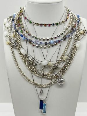 LOT 225J: Beautiful Collection of Costume Necklaces-Some New With Tags