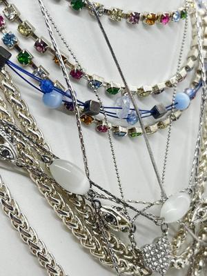 LOT 225J: Beautiful Collection of Costume Necklaces-Some New With Tags