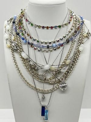 LOT 225J: Beautiful Collection of Costume Necklaces-Some New With Tags