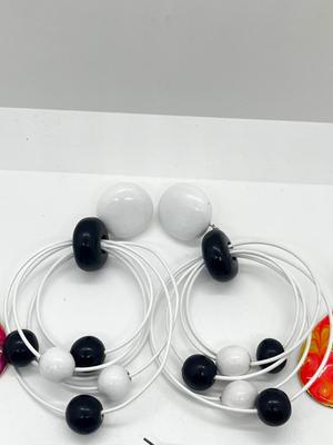 LOT 226J: Large Collection of Brightly Colored Retro Earrings