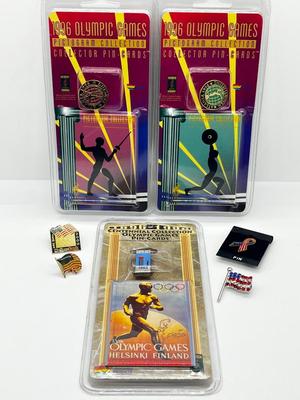LOT 228J: Olympic and American Flag Pin Collection