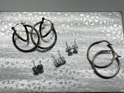 LOT 230J: Collection of Sterling Earrings-10.13 GTW
