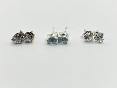 LOT 230J: Collection of Sterling Earrings-10.13 GTW