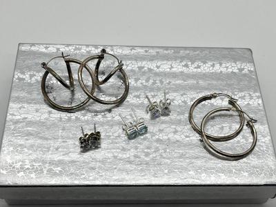 LOT 230J: Collection of Sterling Earrings-10.13 GTW