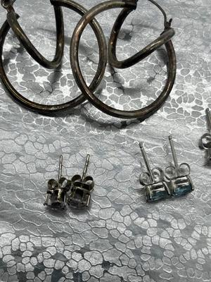 LOT 230J: Collection of Sterling Earrings-10.13 GTW