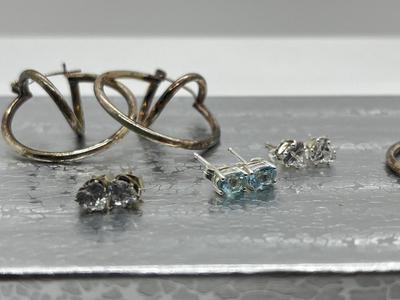 LOT 230J: Collection of Sterling Earrings-10.13 GTW