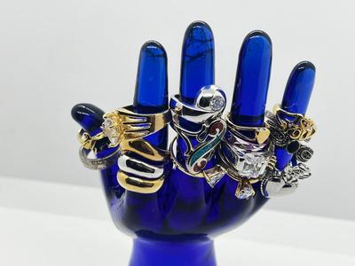 LOT 232J: Large Collection of Costume Rings Sizes 6-9