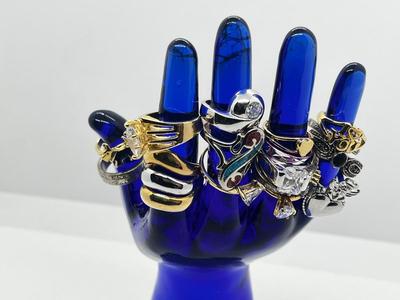 LOT 232J: Large Collection of Costume Rings Sizes 6-9