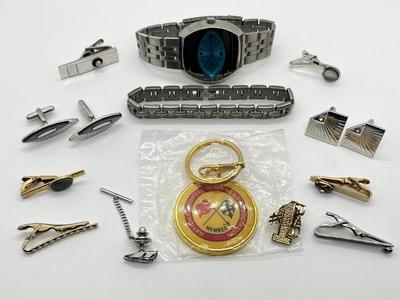 LOT 234: Men's Accessory Lot: Watch, Cufflinks and More