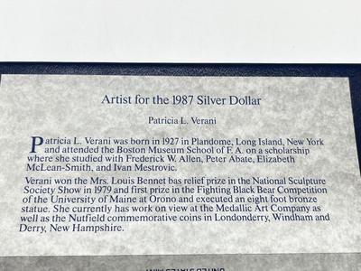 LOT 235J: 1987 US Constitution Silver Dollar Proof Coin-One Ounce .90 Silver