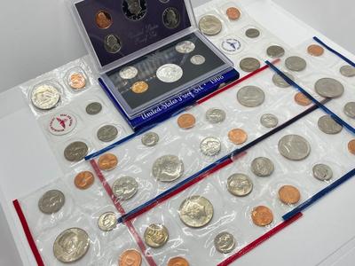 LOT 238J: Large Collection of Uncirculated and Proof US Coin Sets