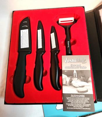Lot #60 Yoshi Blade - four piece Knife/Utensil Set in Box