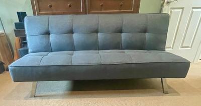 Serta Carson Convertible Sofa in Gray Fabric Upholstery