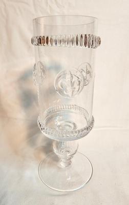 Lot #64 Lionshead Collection Fleur de Lis Hurricane Candle Lamp by Abigails