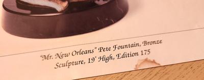 Lot #65 Bronze Sculpture by Artist Paul Wegner "Mr. New Orleans" #1 of a limited edition of 175 - 1993