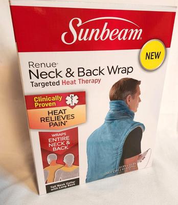 Lot #67 New in Box Sunbeam Heat Therapy Neck & Back Wrap