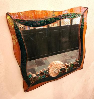 Lot #69 Decorative Stained Glass Mirror