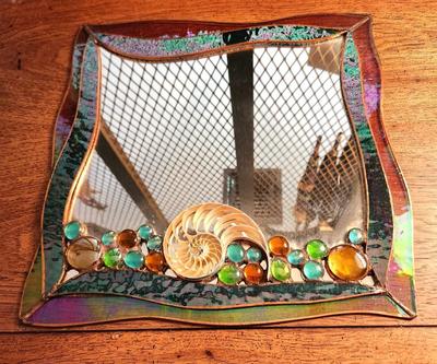 Lot #69 Decorative Stained Glass Mirror